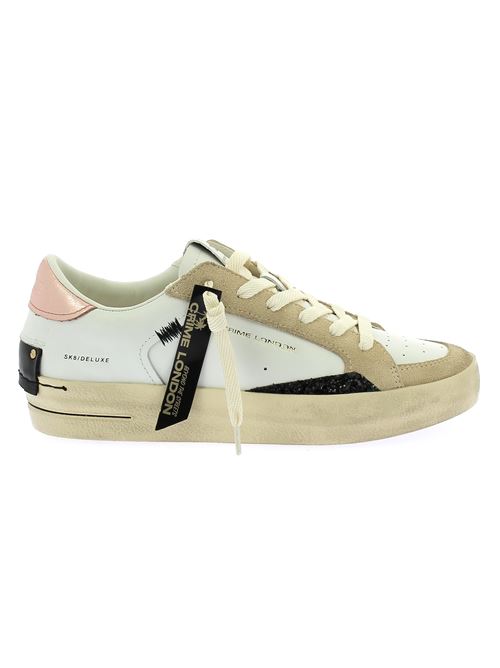 Sk8 Deluxe sneakers da donna in pelle bianca CRIME LONDON | 2111410